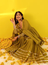 Rubal Green Gota Work Anarkali Suit Set