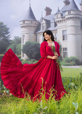 Asheera Hot Pink Whimsy Maxi Gown