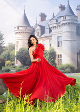 Scarlet Whispers – The Castle Flare Red Dress