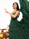 Emerald Green Tiered Ruffle Maxi Dress
