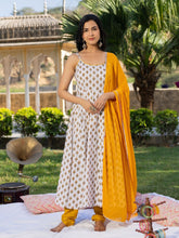 Binita Hand Block Cotton Anarkali Suit Set