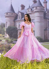 Blush Belle – Baby Pink Maxi Dress