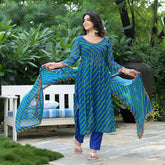 Blue Lehriya Naira Cut Suit Set