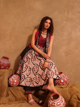Ruhani Batik Hand Block Print Cotton A-Line Kurta Set