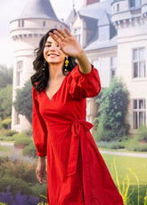 Cherry Red Pure Cotton Dress