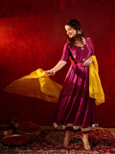 Lavanya Violet Hand Embroidered Anarkali Set