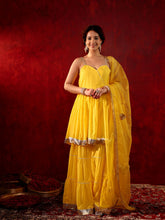 Leela Yellow Cotton Sharara Set