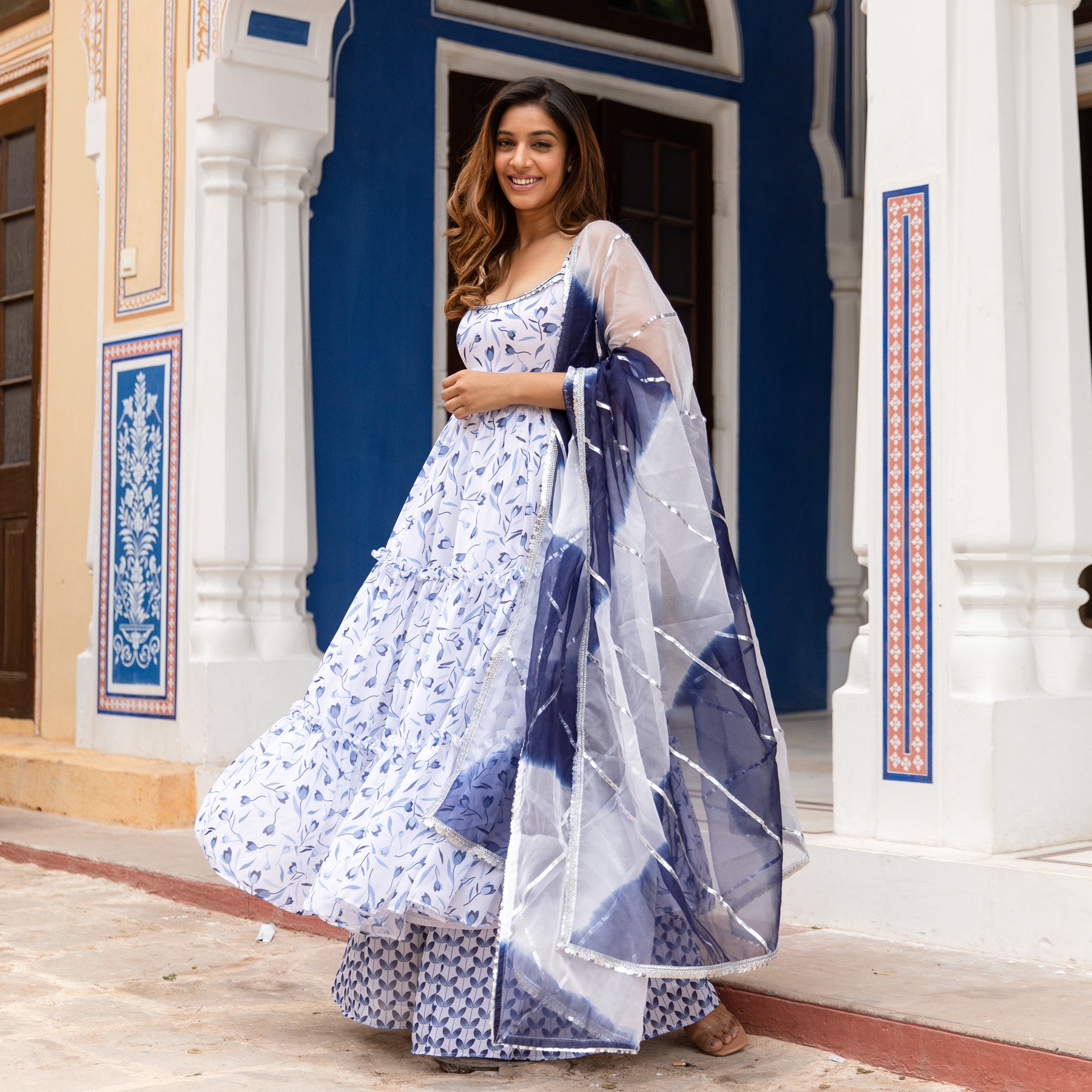 Tulip Sitara Georgette Anarkali Suit Set – ASHEERA