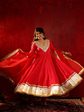 Khwahish Silk Gota Work Anarkali Suit Set