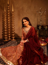 Aishwarya Tissue Hand Embroidered Anarkali Suit Set