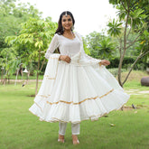 Asheera white Georgette Anarkali Suit Set