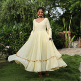 Bela Georgette Gota Work Anarkali Suit Set By Asheera