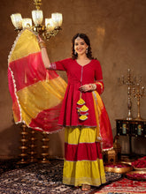 Shivika Hot Pink Cotton Sharara Set