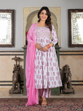 Asheera Nitara Hand Block Anarkali Suit Set