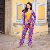 Leaf Purple Printed Co Ord Set