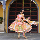 Tie Dye Georgette Anarkali Suit Set