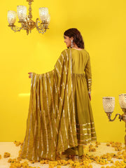 Rubal Green Gota Work Anarkali Suit Set