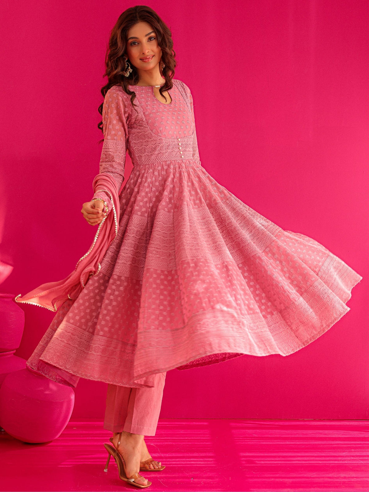 Radhika Georgette Embroidered Anarkali Suit Set