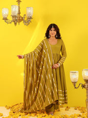 Rubal Green Gota Work Anarkali Suit Set
