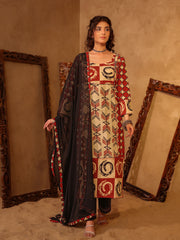Abstract Print Cotton Kurta Set