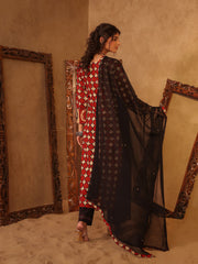 Abstract Print Cotton Kurta Set