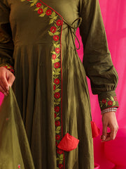 Shayari Embroidery Anarkali Suit Set