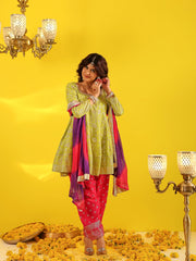 Ira Green Chanderi Suit Set