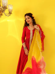 Rani Cotton Anarkali Suit Set