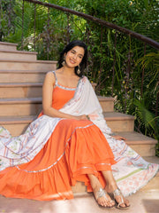 Ritika Mul Cotton Anarkali Suit Set