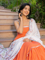 Ritika Mul Cotton Anarkali Suit Set