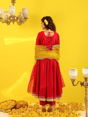 Rani Cotton Anarkali Suit Set