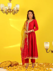 Rani Cotton Anarkali Suit Set