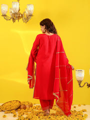 Nyra Red Suit Set