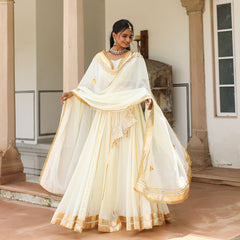 Naina Lemon Georgette Gota Work Lehnga Set