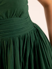 Emerald Green Tiered Ruffle Maxi Dress