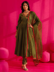 Shayari Embroidery Anarkali Suit Set