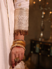 Noor-e-Safed Silk Anarkali Suit Set
