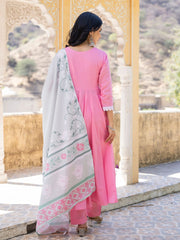 Zara Mul Cotton Anarkali Suit Set