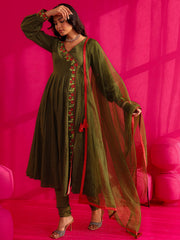 Shayari Embroidery Anarkali Suit Set