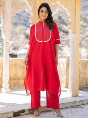 Asheera Red Kaftan Set