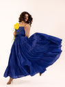 Sapphire - Royal Blue Cotton Tiered Maxi Dress
