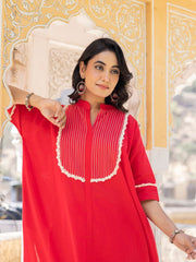 Asheera Red Kaftan Set