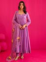 Nitara Cotton Handpainted Mirror Work Anarkali Suit Set