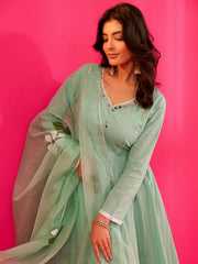 Suhani Pure Cotton Handpainted Anarkali Kurta Set