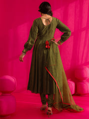 Shayari Embroidery Anarkali Suit Set