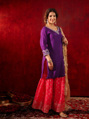 Noor-e-Ishq Silk Sharara Suit Set
