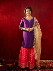 Noor-e-Ishq Silk Sharara Suit Set