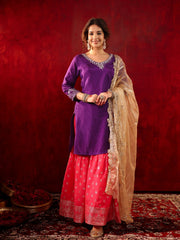 Noor-e-Ishq Silk Sharara Suit Set