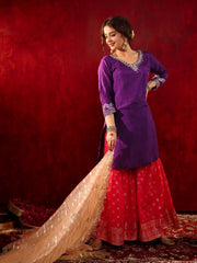 Noor-e-Ishq Silk Sharara Suit Set
