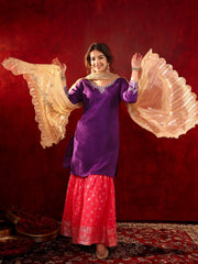 Noor-e-Ishq Silk Sharara Suit Set